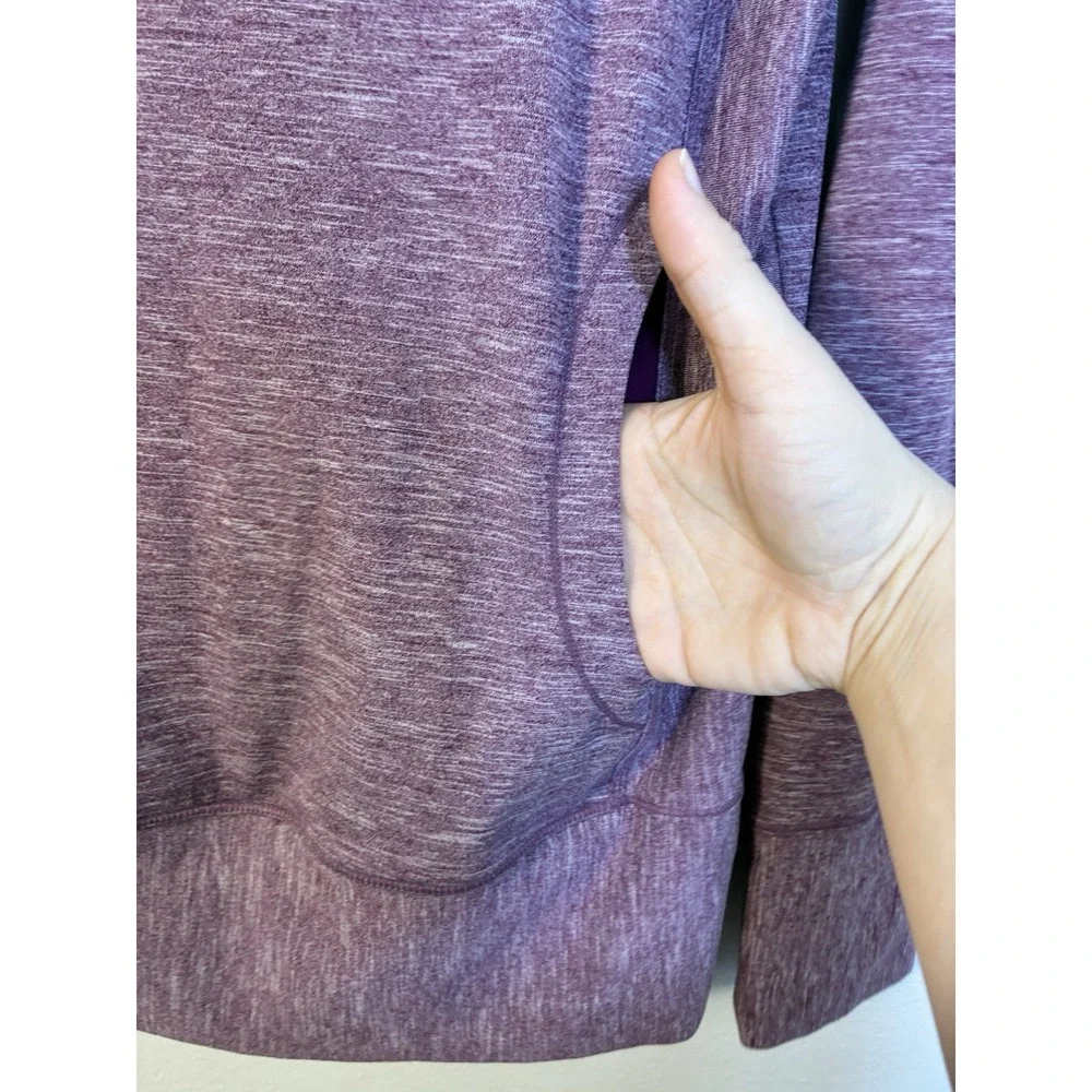 Prana Ember Performance Knit Cowl Neck Pullover Sweater Sz M Purple‎ Hiking